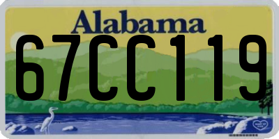AL license plate 67CC119