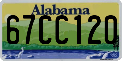AL license plate 67CC120