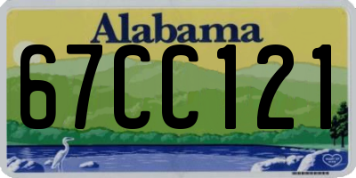 AL license plate 67CC121