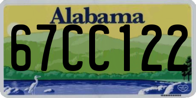 AL license plate 67CC122