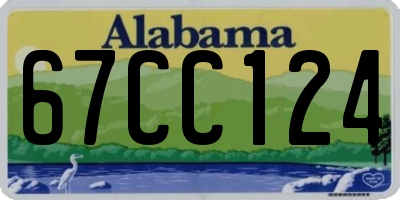 AL license plate 67CC124