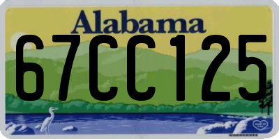 AL license plate 67CC125