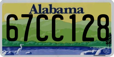 AL license plate 67CC128