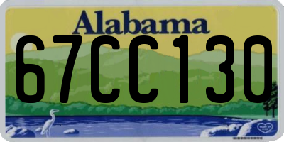 AL license plate 67CC130