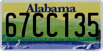 AL license plate 67CC135