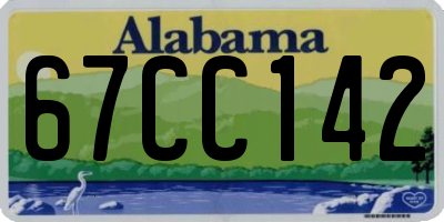 AL license plate 67CC142
