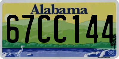 AL license plate 67CC144