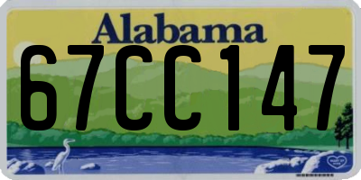 AL license plate 67CC147