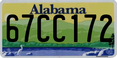 AL license plate 67CC172