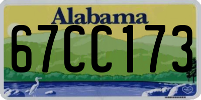 AL license plate 67CC173