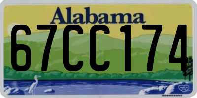 AL license plate 67CC174