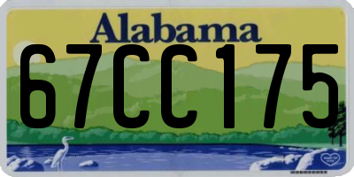 AL license plate 67CC175