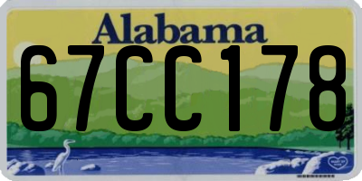 AL license plate 67CC178