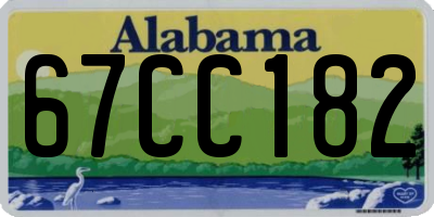 AL license plate 67CC182