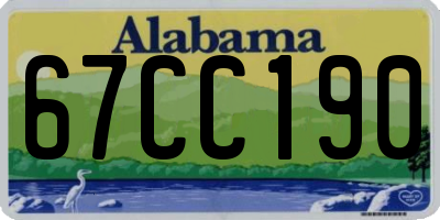 AL license plate 67CC190