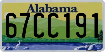 AL license plate 67CC191