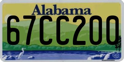 AL license plate 67CC200
