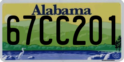 AL license plate 67CC201