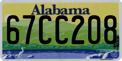 AL license plate 67CC208