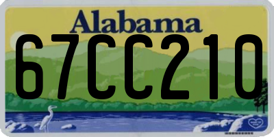AL license plate 67CC210