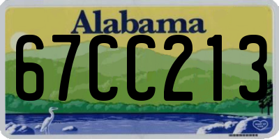 AL license plate 67CC213