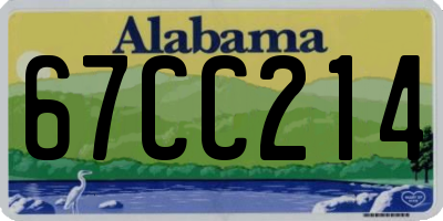 AL license plate 67CC214