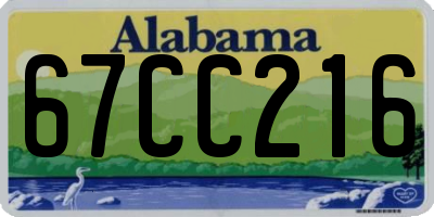 AL license plate 67CC216