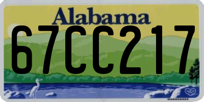 AL license plate 67CC217