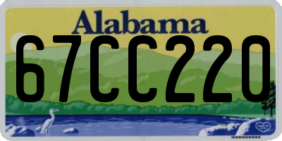AL license plate 67CC220