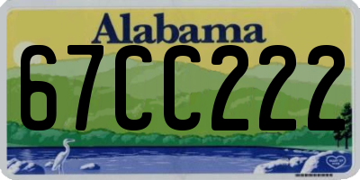 AL license plate 67CC222