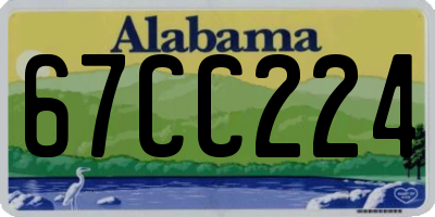 AL license plate 67CC224