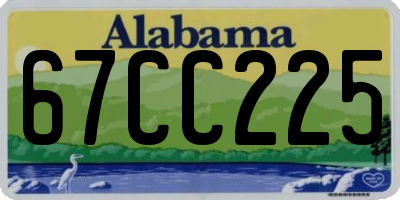 AL license plate 67CC225