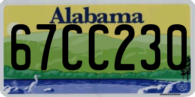 AL license plate 67CC230
