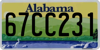 AL license plate 67CC231