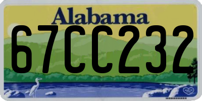 AL license plate 67CC232