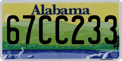 AL license plate 67CC233