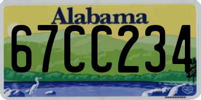 AL license plate 67CC234