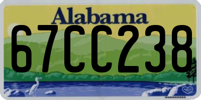 AL license plate 67CC238