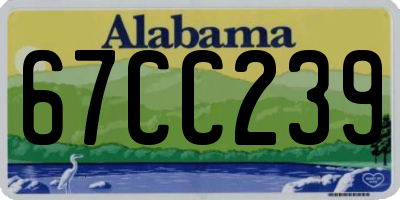 AL license plate 67CC239