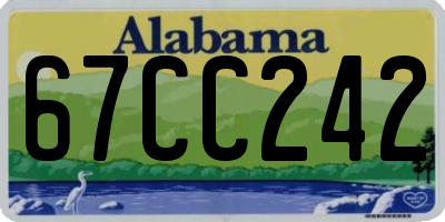 AL license plate 67CC242