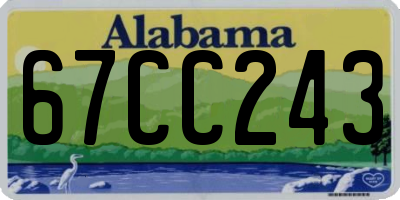 AL license plate 67CC243