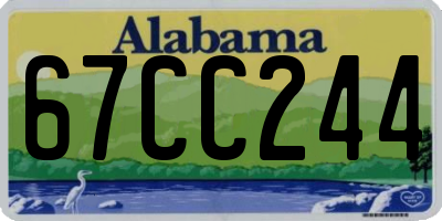AL license plate 67CC244