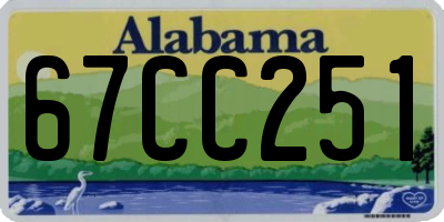 AL license plate 67CC251