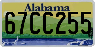 AL license plate 67CC255