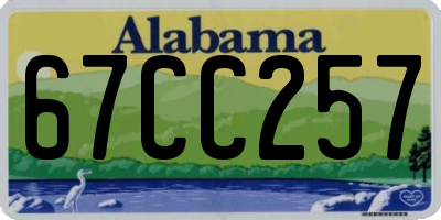AL license plate 67CC257
