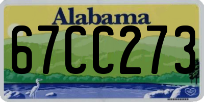 AL license plate 67CC273