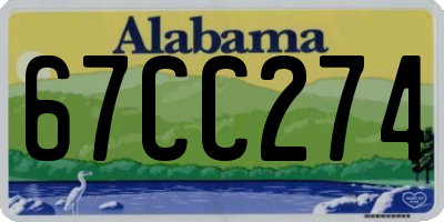 AL license plate 67CC274