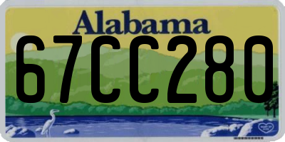 AL license plate 67CC280