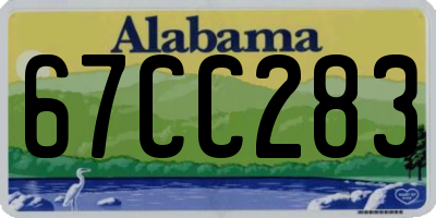 AL license plate 67CC283