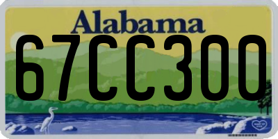 AL license plate 67CC300